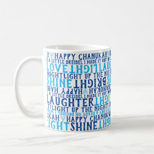 FROHES HANUKKA Liebe Licht Lachen Typografie Kaffeetasse