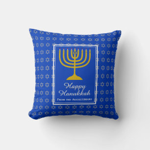 FROHES HANUKKAFEST Stern David Personalisiert Hell Kissen