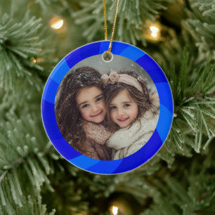 FROHES HANUKKAFFEST Moderne Wirbelstern-Custom-FOT Keramik Ornament