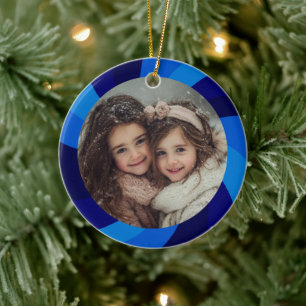 FROHES HANUKKAFFEST Moderne Wirbelstern-Custom-FOT Keramik Ornament