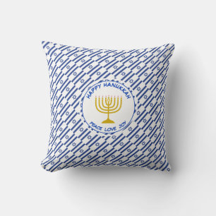 FROHES HANUKKAH Frieden Liebe Freude ISRAELISCHE F Kissen