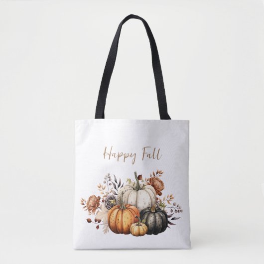 Frohes Herbst Blume und Pumpkins Wasserfarbe Herbs Tasche (Vorderseite)