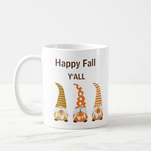 Frohes Herbst euch allen Gnome Kaffeetasse (Links)