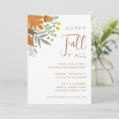 Frohes Herbst-Herbst-Herbst-Erntedank-Dinner Einladung (Stehend Vorderseite)