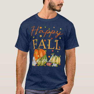 Frohes Herbst YAll Lustiger Kürbis Herbstlaub Dank T-Shirt