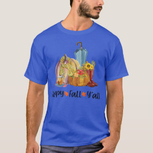 Frohes Herbst Yall Pumpkin Saison Blumenherbst Dan T-Shirt