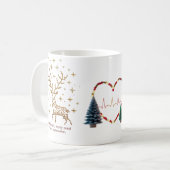 Frohes Herz Fröhlicher Geist Weihnachtsbecher | Mi Kaffeetasse (Vorderseite Links)