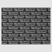 Frohes Hochzeitspaar-Jubiläum Schwarz und Weiß