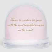 Frohes Hochzeitstagsjubiläum Schwäne Schneekugeln (Rückseite)