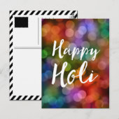 Frohes Holi-Bokeh Postkarte (Vorne/Hinten)