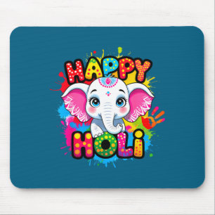Frohes Holi Kinder Jungen Kleinkind Mädchen Indien Mousepad