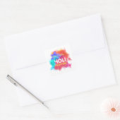 Frohes Holi Quadratischer Aufkleber (Umschlag)