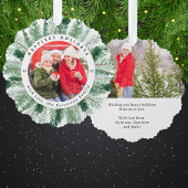 Frohes Holidays Foto Ornament Karte