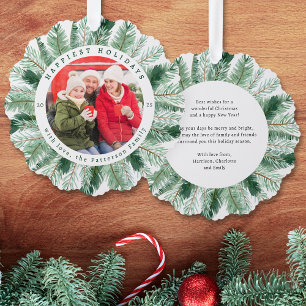 Frohes Holidays Foto Ornament Karte