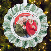 Frohes Holidays Foto Ornament Karte