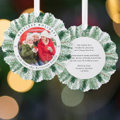 Frohes Holidays Foto Ornament Karte