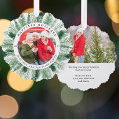 Frohes Holidays Foto Ornament Karte