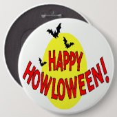 "FROHES HOWLOWEEN" FLEDERMÄUSE BUTTON (Vorne & Hinten)