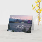 Frohes Jahr 2021 Karte (Gelbe Blume)