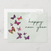 Frohes Jahr 2024 Postkarte (Vorne/Hinten)