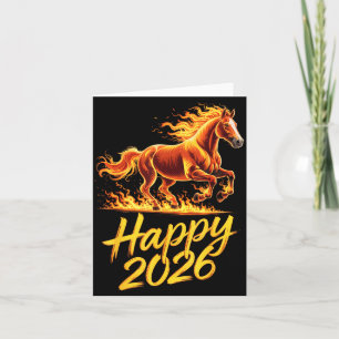 Frohes Jahr 2026, chinesisches Sternzeichen Jahr d Karte