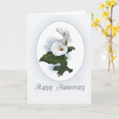 Frohes Jubiläum, Elegant White Calla Lily Karte (Gelbe Blume)