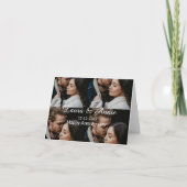 Frohes Jubiläum Foto-Collage Name Datum einfach w Dankeskarte (Vorderseite)