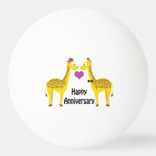 Frohes Jubiläum Giraffen Tischtennisball