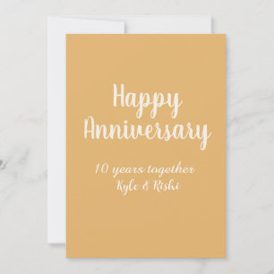 Frohes Jubiläum goldenes Weiß 10 Jahre Name Datum  Einladung