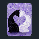 Frohes Jubiläum Magnet - Schöne Liebe - Katzen<br><div class="desc">Schöne Liebe Jubiläumskarte - Gemälde - Anpassbar - Wählen Sie / Ihren einzigartigen Text hinzufügen - Name / Farben / Schriftart / Größe / Elemente - Bild / mehr - Ihr Sondergeschenk machen - Verkleinern und verschieben oder entfernen und hinzufügen / Elemente / Text mit Anpassungstool ! Malerei und Design...</div>