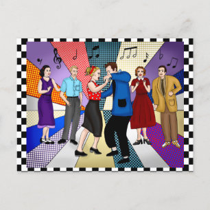 Frohes Jubiläum   Retro Nostalgisch 1950er Postkarte