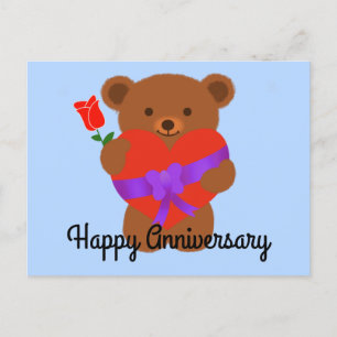 Frohes Jubiläum Süßer Teddybär #1 Postkarte
