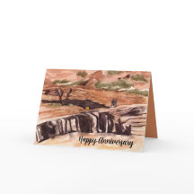 Frohes Jubiläum Wandern Wüste Landschaft