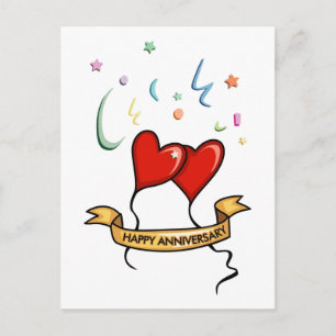 Frohes Jubiläumsbanner Postkarte