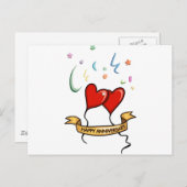 Frohes Jubiläumsbanner Postkarte (Vorne/Hinten)