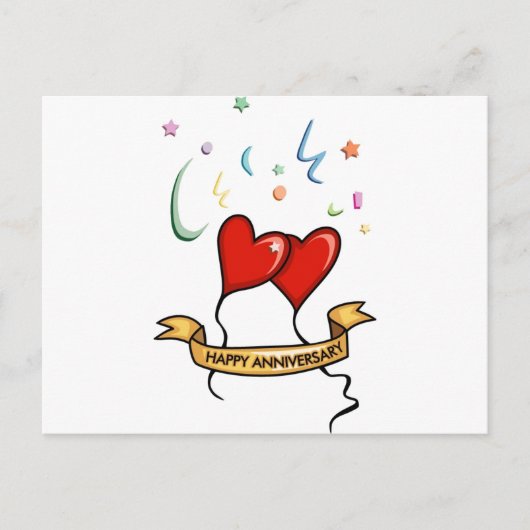 Frohes Jubiläumsbanner Postkarte (Vorderseite)