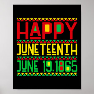 Frohes Juneteenth Black History Month 19. Juni Fra Poster