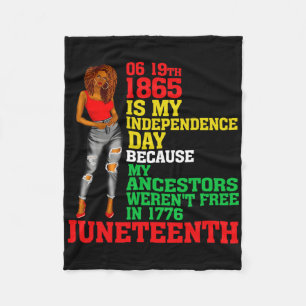 Frohes Juneteenth ist mein Unabhängigkeitstag Frei Fleecedecke
