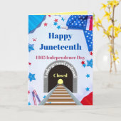Frohes Juneteenth Karte (Gelbe Blume)