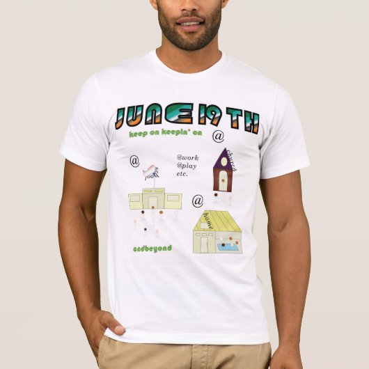Frohes Juneteenth T-Shirt (Vorderseite)