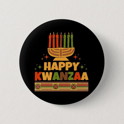 Frohes Kwanzaa Button (Vorderseite)