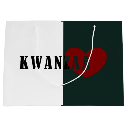 Frohes Kwanzaa Große Geschenktüte (Vorderseite)