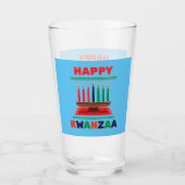 Frohes Kwanzaa Kinara Glas (Vorderseite)