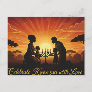 Frohes Kwanzaa Kinara Postkarte