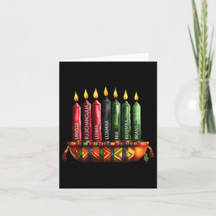 Frohes Kwanzaa Kinara Sieben Kerzen Prinzipien Von Karte