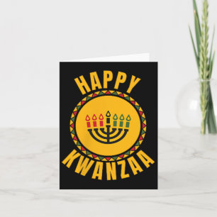 Frohes Kwanzaa Kinara-sieben Kerzen Prinzipien von Karte