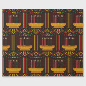Frohes Kwanzaa PopArt Geschenkpapier (Flach)