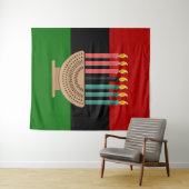 FROHES KWANZAA WANDTEPPICH (Beispiel (Horizontal))