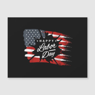 Frohes Labor Day-Geschenk Amerikanische Flagge Magnetkarte