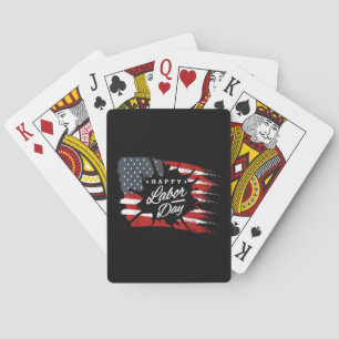 Frohes Labor Day-Geschenk Amerikanische Flagge Spielkarten
